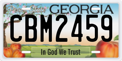 GA license plate CBM2459