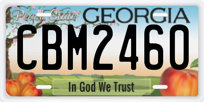 GA license plate CBM2460