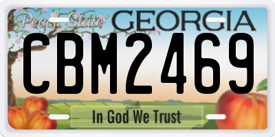 GA license plate CBM2469