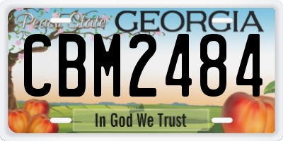 GA license plate CBM2484