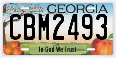 GA license plate CBM2493