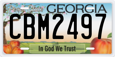 GA license plate CBM2497