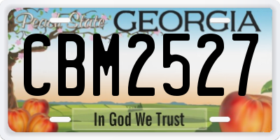 GA license plate CBM2527