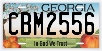 GA license plate CBM2556