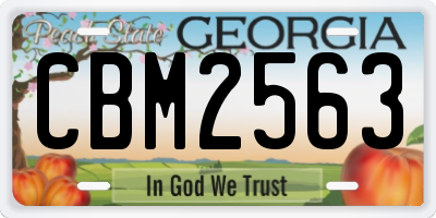 GA license plate CBM2563