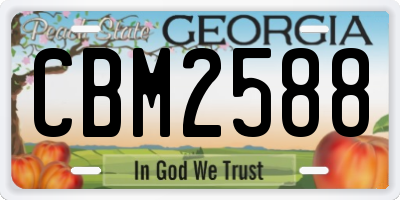 GA license plate CBM2588