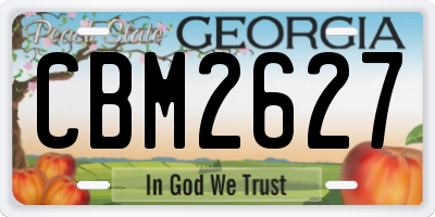 GA license plate CBM2627