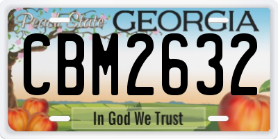 GA license plate CBM2632