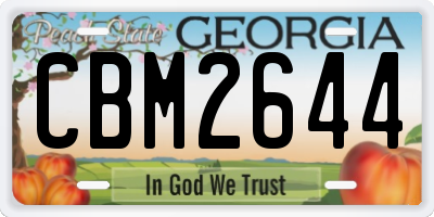 GA license plate CBM2644