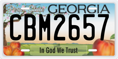 GA license plate CBM2657