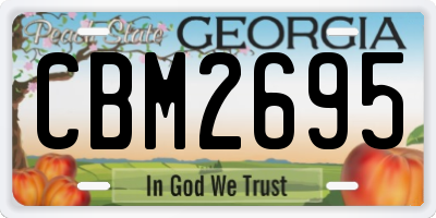GA license plate CBM2695