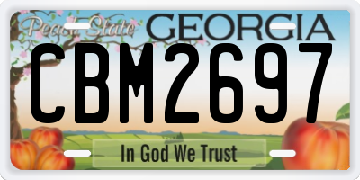 GA license plate CBM2697