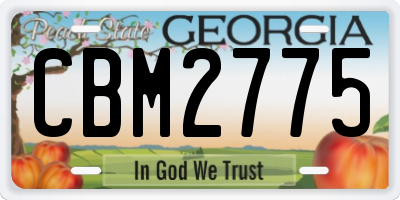 GA license plate CBM2775