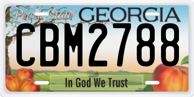 GA license plate CBM2788