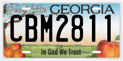GA license plate CBM2811