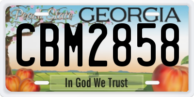 GA license plate CBM2858