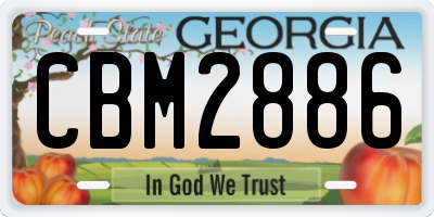 GA license plate CBM2886