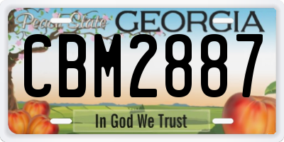 GA license plate CBM2887