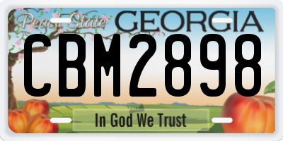 GA license plate CBM2898