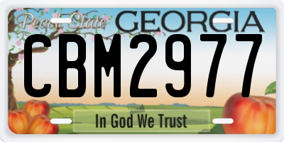 GA license plate CBM2977