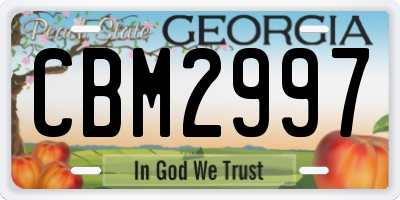 GA license plate CBM2997