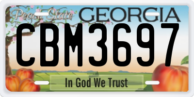 GA license plate CBM3697