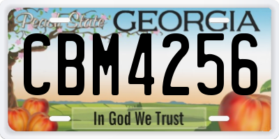 GA license plate CBM4256