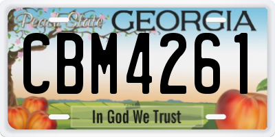 GA license plate CBM4261