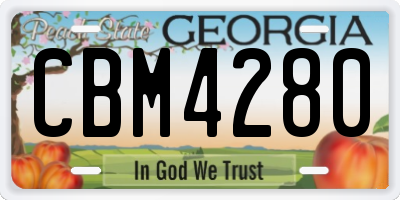 GA license plate CBM4280