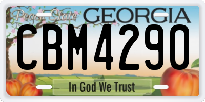 GA license plate CBM4290