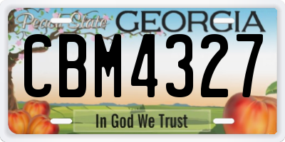 GA license plate CBM4327