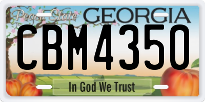 GA license plate CBM4350