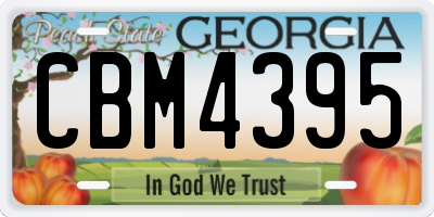 GA license plate CBM4395