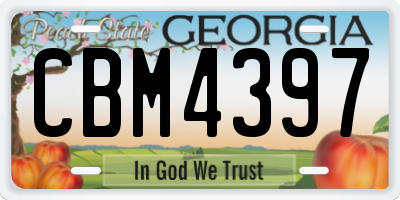 GA license plate CBM4397