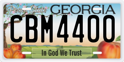 GA license plate CBM4400