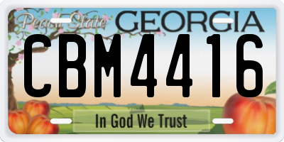 GA license plate CBM4416