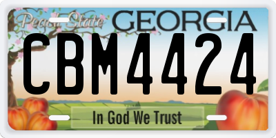 GA license plate CBM4424