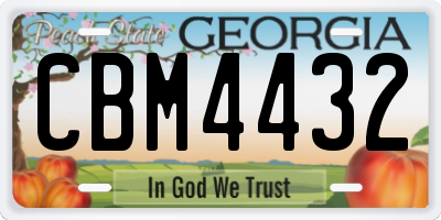 GA license plate CBM4432