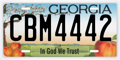 GA license plate CBM4442
