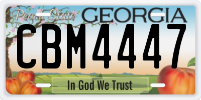 GA license plate CBM4447