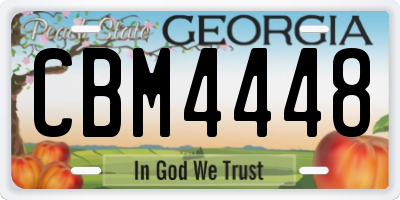 GA license plate CBM4448