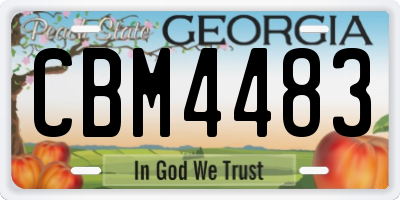 GA license plate CBM4483