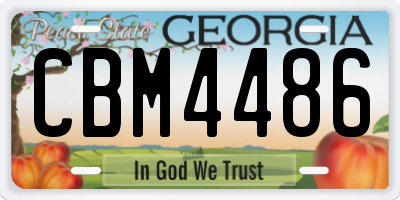 GA license plate CBM4486