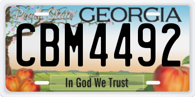 GA license plate CBM4492