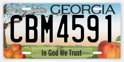 GA license plate CBM4591