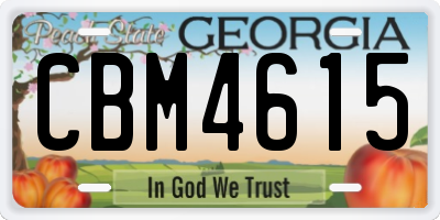 GA license plate CBM4615