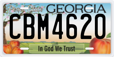 GA license plate CBM4620