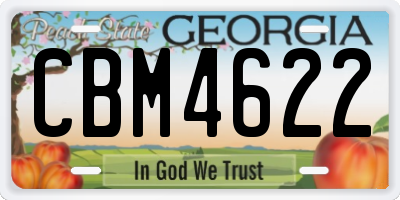 GA license plate CBM4622