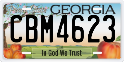 GA license plate CBM4623