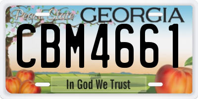 GA license plate CBM4661
